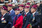 Remembrance Sunday at the Cenotaph 2015: Group A14, 4 Company Association (Parachute Regiment).
Cenotaph, Whitehall, London SW1,
London,
Greater London,
United Kingdom,
on 08 November 2015 at 12:11, image #1282