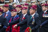 Remembrance Sunday at the Cenotaph 2015: Group A14, 4 Company Association (Parachute Regiment).
Cenotaph, Whitehall, London SW1,
London,
Greater London,
United Kingdom,
on 08 November 2015 at 12:11, image #1283