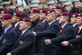 Remembrance Sunday at the Cenotaph 2015: Group A14, 4 Company Association (Parachute Regiment).
Cenotaph, Whitehall, London SW1,
London,
Greater London,
United Kingdom,
on 08 November 2015 at 12:11, image #1286