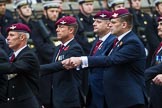 Remembrance Sunday at the Cenotaph 2015: Group A14, 4 Company Association (Parachute Regiment).
Cenotaph, Whitehall, London SW1,
London,
Greater London,
United Kingdom,
on 08 November 2015 at 12:11, image #1288
