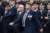 Remembrance Sunday at the Cenotaph 2015: Group A14, 4 Company Association (Parachute Regiment).
Cenotaph, Whitehall, London SW1,
London,
Greater London,
United Kingdom,
on 08 November 2015 at 12:11, image #1301