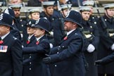 Remembrance Sunday at the Cenotaph 2015: Group M12, Metropolitan Special Constabulary.
Cenotaph, Whitehall, London SW1,
London,
Greater London,
United Kingdom,
on 08 November 2015 at 12:15, image #1483