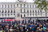 Remembrance Sunday at the Cenotaph 2015: The March Past is over, and the wreaths are reorganised.
Cenotaph, Whitehall, London SW1,
London,
Greater London,
United Kingdom,
on 08 November 2015 at 12:22, image #1768