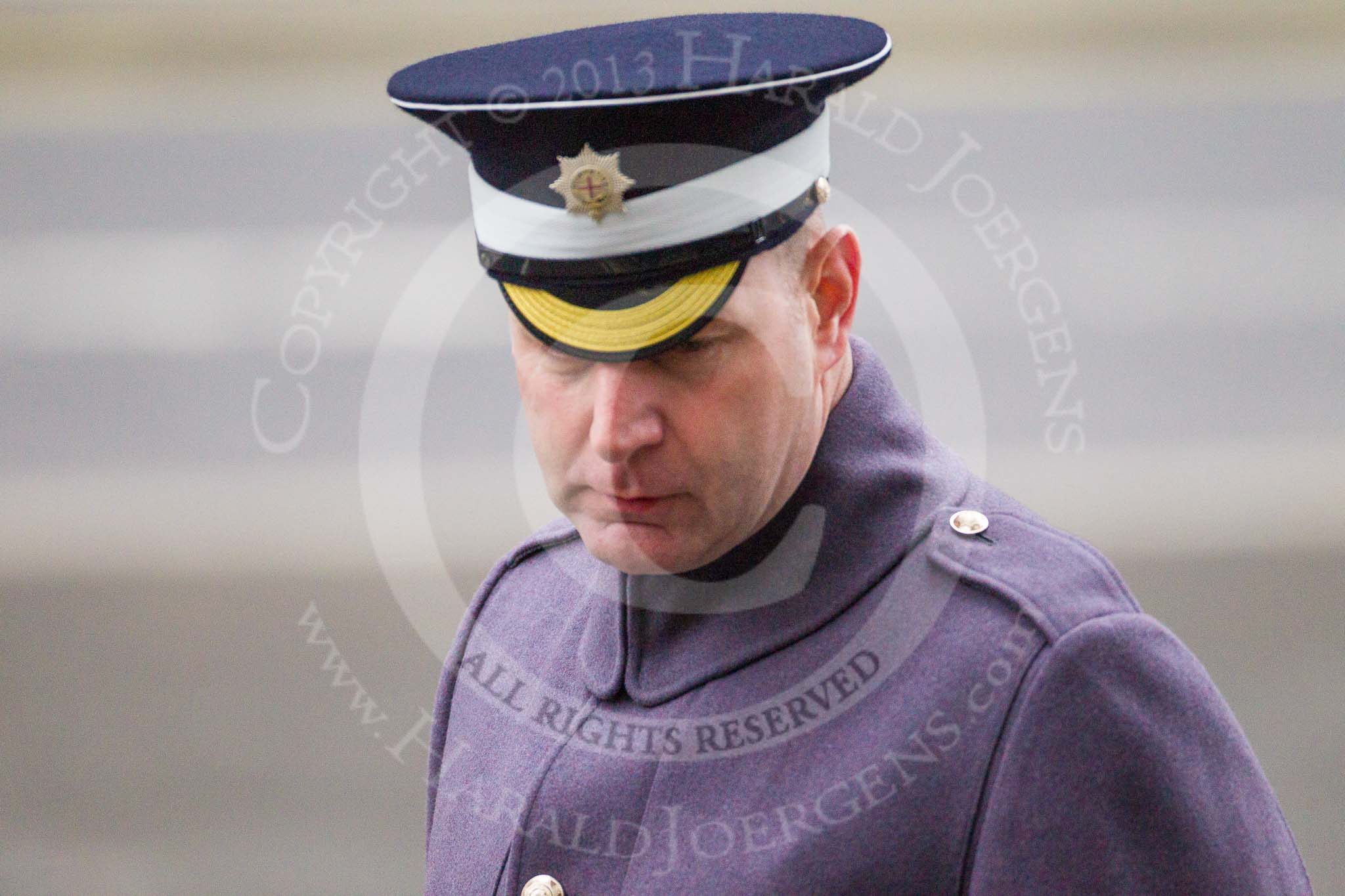 Remembrance Sunday at the Cenotaph 2015: Garrison Sergeant Major Andrew 'Vern' Stokes, in charge of ceremonial events at London District. He's the sucessor to GSM William Mott who retired in summer. Image #8, 08 November 2015 09:06 Whitehall, London, UK