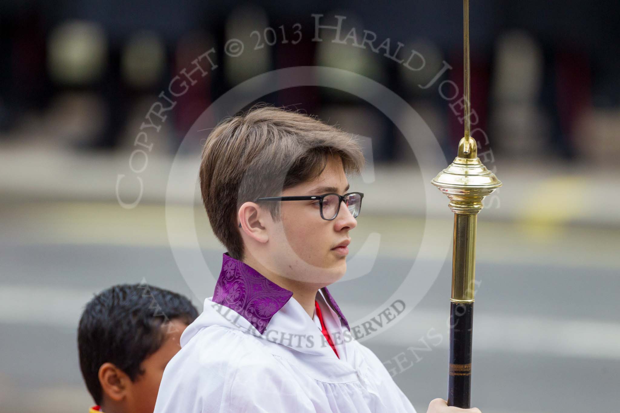 Remembrance Sunday at the Cenotaph 2015: The Cross Bearer Jason Panagiotopoulos. Image #86, 08 November 2015 10:55 Whitehall, London, UK