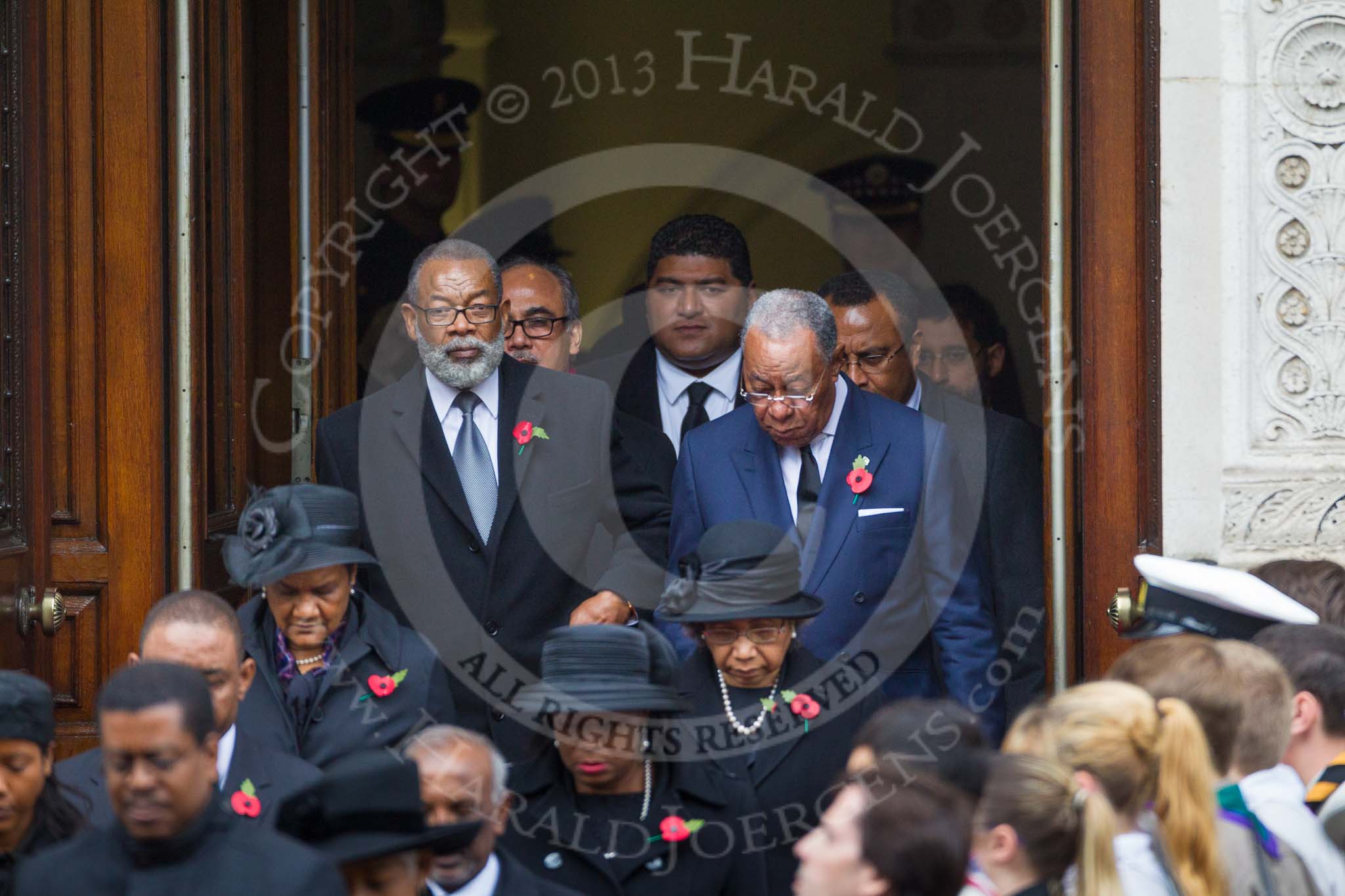 Remembrance Sunday at the Cenotaph 2015: The High Commissioners or their representatives leaving the Foreign- and Commonwealth Office. Image #96, 08 November 2015 10:55 Whitehall, London, UK