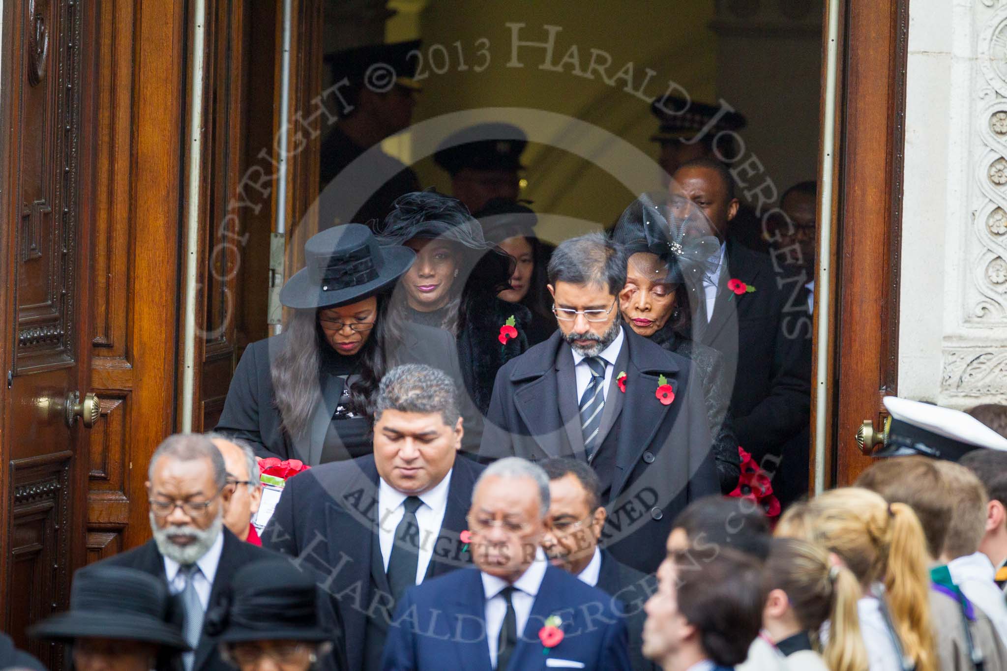 Remembrance Sunday at the Cenotaph 2015: The High Commissioners or their representatives leaving the Foreign- and Commonwealth Office. Image #97, 08 November 2015 10:55 Whitehall, London, UK