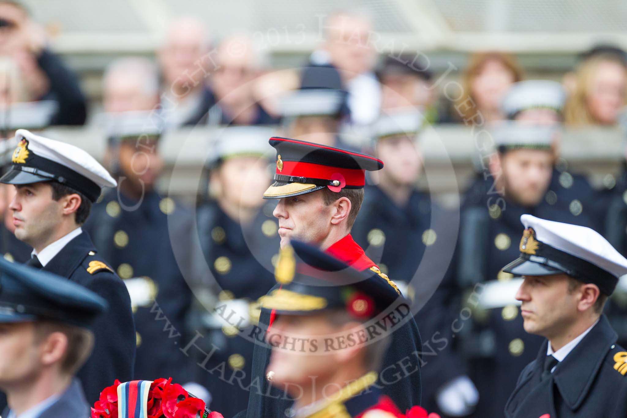 Remembrance Sunday at the Cenotaph 2015: Captain  Edward  Lane  Fox , Equerry to Prince Harry. Image #166, 08 November 2015 11:03 Whitehall, London, UK