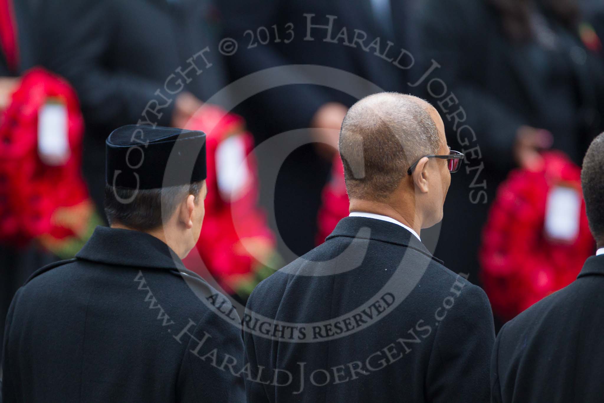 Remembrance Sunday at the Cenotaph 2015: Three of the High Commissioners at the Cenotaph. Image #235, 08 November 2015 11:09 Whitehall, London, UK