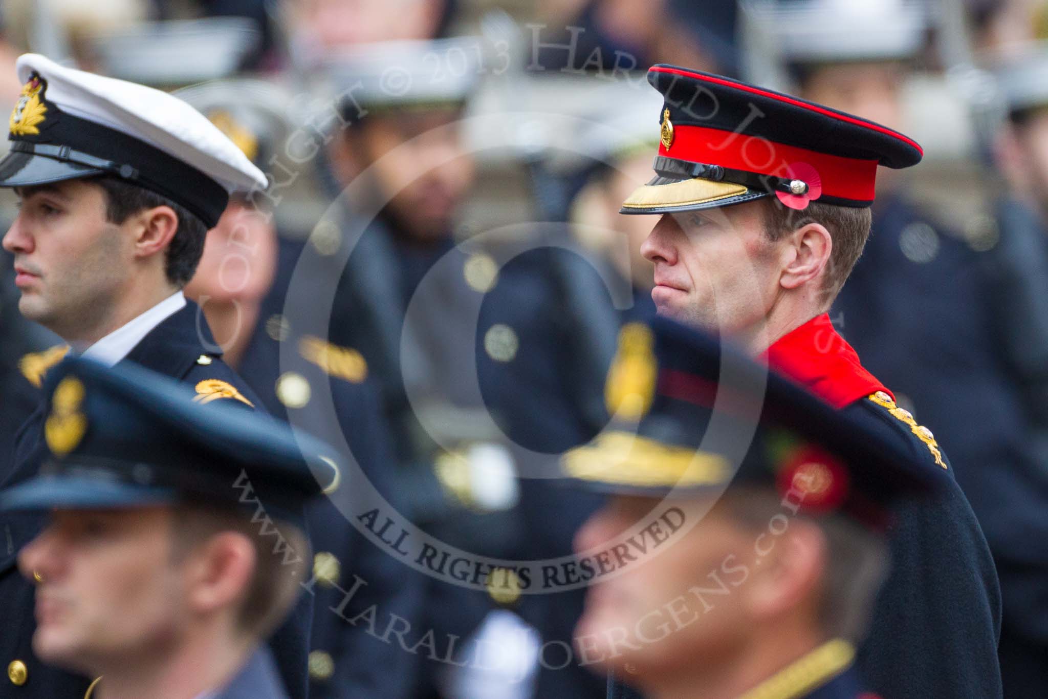 Remembrance Sunday at the Cenotaph 2015: Captain Edward Lane Fox, Equerry to Prince Harry. Image #282, 08 November 2015 11:14 Whitehall, London, UK