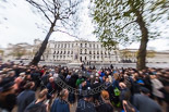 Remembrance Sunday at the Cenotaph 2015: 9am, already a crowd at the Cenotaph. Image #7, 08 November 2015 09:00 Whitehall, London, UK