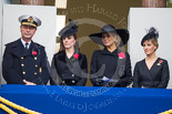 Remembrance Sunday at the Cenotaph 2015: Vice Admiral Sir Tim Laurence, the husband of the Princess Royal, HRH The Duchess of Cambridge, HM The Queen (Máxima) of the Netherlands, and HRH The Countess of Wessex on the balcony of the Foreign- and Commonwealth Office. Image #243, 08 November 2015 11:10 Whitehall, London, UK