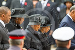 Remembrance Sunday at the Cenotaph 2015: The Minister Counsellor of St Lucia, the Acting High Commissioner of the Commonwealth of Dominica, the High Commissioner of the Seychelles and the High Commissioner of Papua New Guinea standing at the Cenotaph. Image #247, 08 November 2015 11:11 Whitehall, London, UK