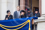 Remembrance Sunday at the Cenotaph 2015: Guests watching the ceremony from one of the balconies of the Foreign- and Commonwealth Office. Image #251, 08 November 2015 11:11 Whitehall, London, UK