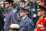 Remembrance Sunday at the Cenotaph 2015: Wing Commander Sam Fletcher, RAF, Equerry to The Queen. Image #264, 08 November 2015 11:12 Whitehall, London, UK