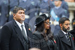 Remembrance Sunday at the Cenotaph 2015: The Acting High Commissioner of Tonga, the High Commissioner of Swaziland and the High Commissioner of Mauritius after laying their wreaths at the Cenotaph. Image #307, 08 November 2015 11:19 Whitehall, London, UK