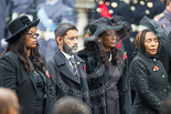 Remembrance Sunday at the Cenotaph 2015: The High Commissioner of Swaziland, the High Commissioner of Mauritius, the Deputy High Commissioner of Barbados and the High Commissioner of Lesotho after laying their wreaths at the Cenotaph. Image #308, 08 November 2015 11:19 Whitehall, London, UK