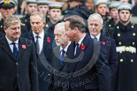 Remembrance Sunday at the Cenotaph 2015: The Prime Minister, David Cameron, and the official leader of the opposition, Jeremy Corbyn, on the way back to the Foreign- and Commonwealth Office. Image #324, 08 November 2015 11:21 Whitehall, London, UK