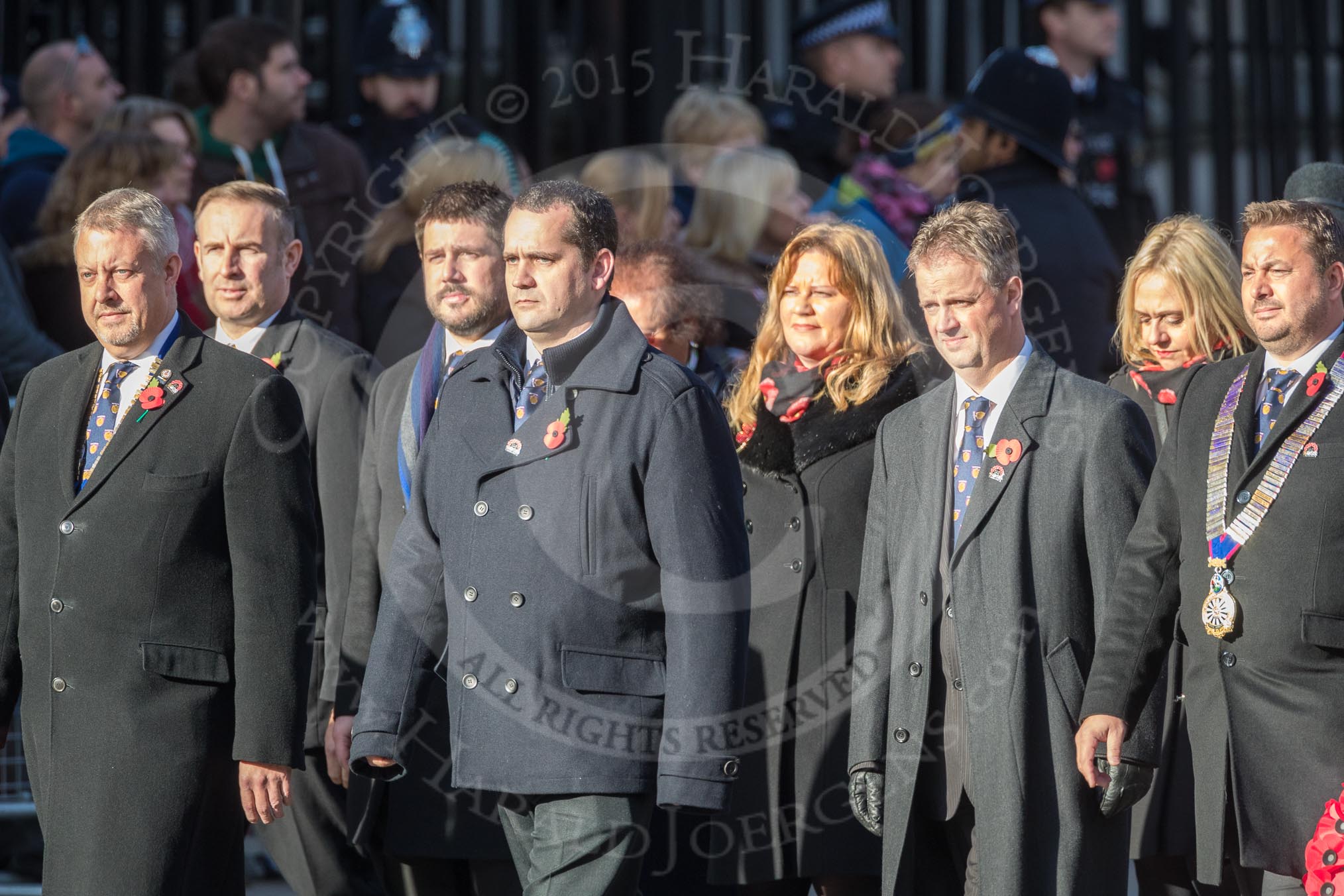 March Past, Remembrance Sunday at the Cenotaph 2016: M27 National Association of Round Tables.
Cenotaph, Whitehall, London SW1,
London,
Greater London,
United Kingdom,
on 13 November 2016 at 13:17, image #2716