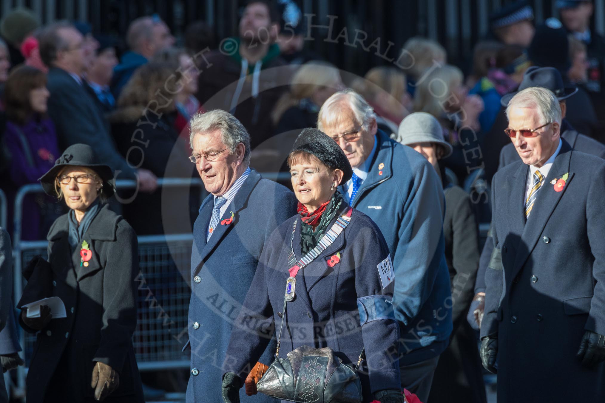 March Past, Remembrance Sunday at the Cenotaph 2016: M28 Lions Club International.
Cenotaph, Whitehall, London SW1,
London,
Greater London,
United Kingdom,
on 13 November 2016 at 13:17, image #2734