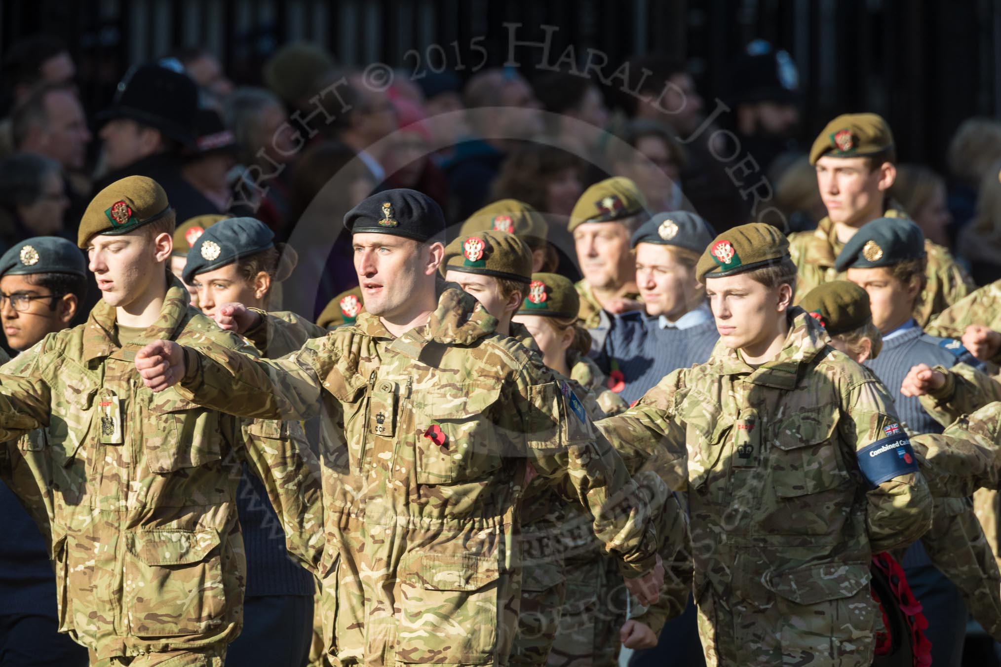 March Past, Remembrance Sunday at the Cenotaph 2016: M32 Army and combined Cadet Force.
Cenotaph, Whitehall, London SW1,
London,
Greater London,
United Kingdom,
on 13 November 2016 at 13:18, image #2803