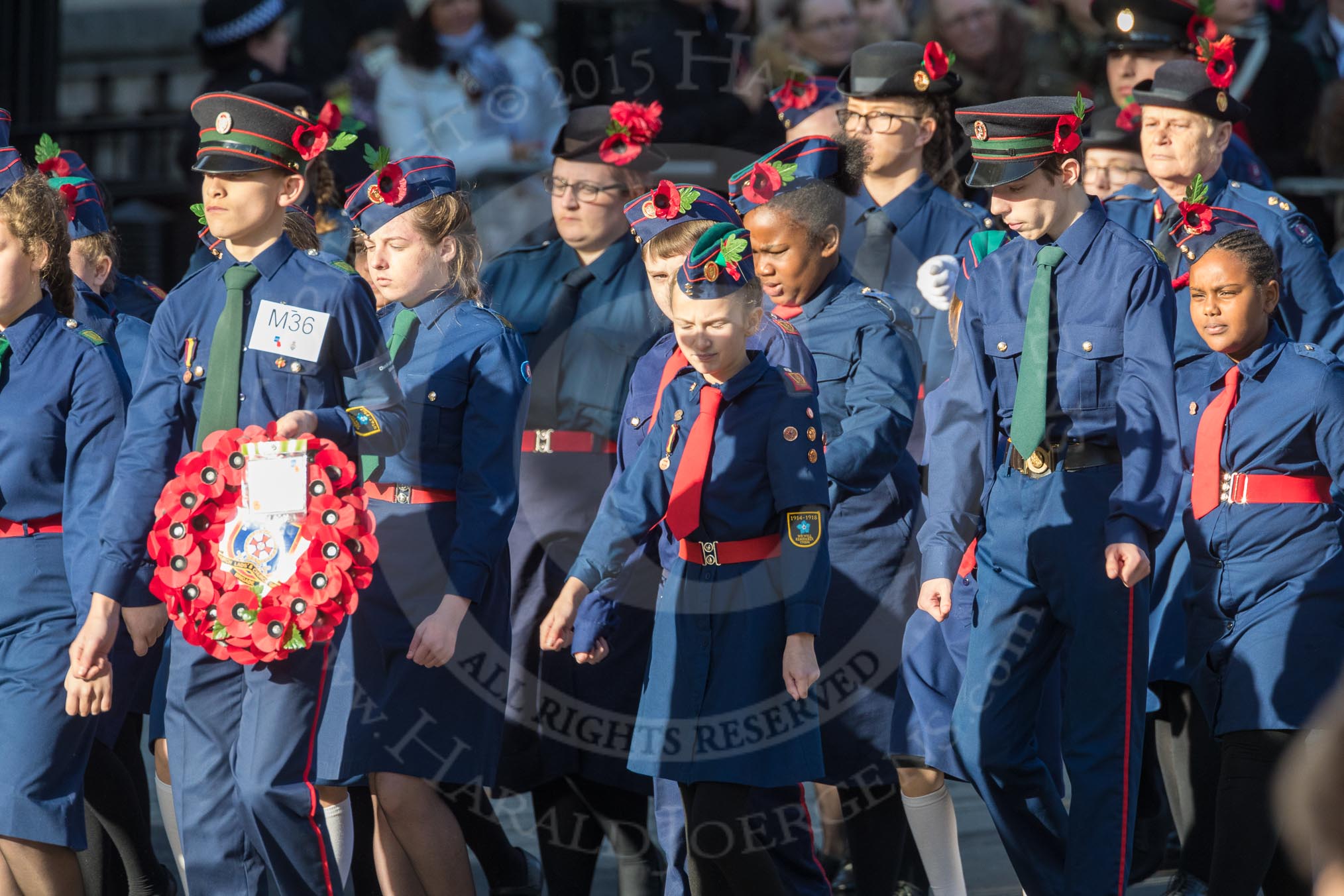 March Past, Remembrance Sunday at the Cenotaph 2016: M36 Church Lads & Church Girls Brigade.
Cenotaph, Whitehall, London SW1,
London,
Greater London,
United Kingdom,
on 13 November 2016 at 13:19, image #2885