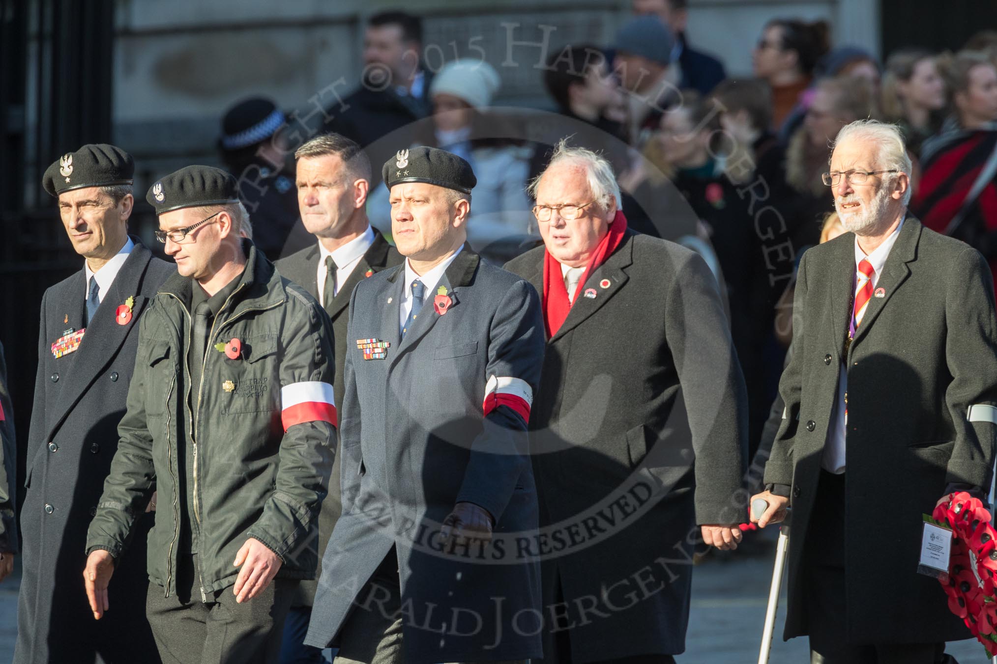 March Past, Remembrance Sunday at the Cenotaph 2016: M42 SPPW - Friends of Polish Veterans Association.
Cenotaph, Whitehall, London SW1,
London,
Greater London,
United Kingdom,
on 13 November 2016 at 13:19, image #2984