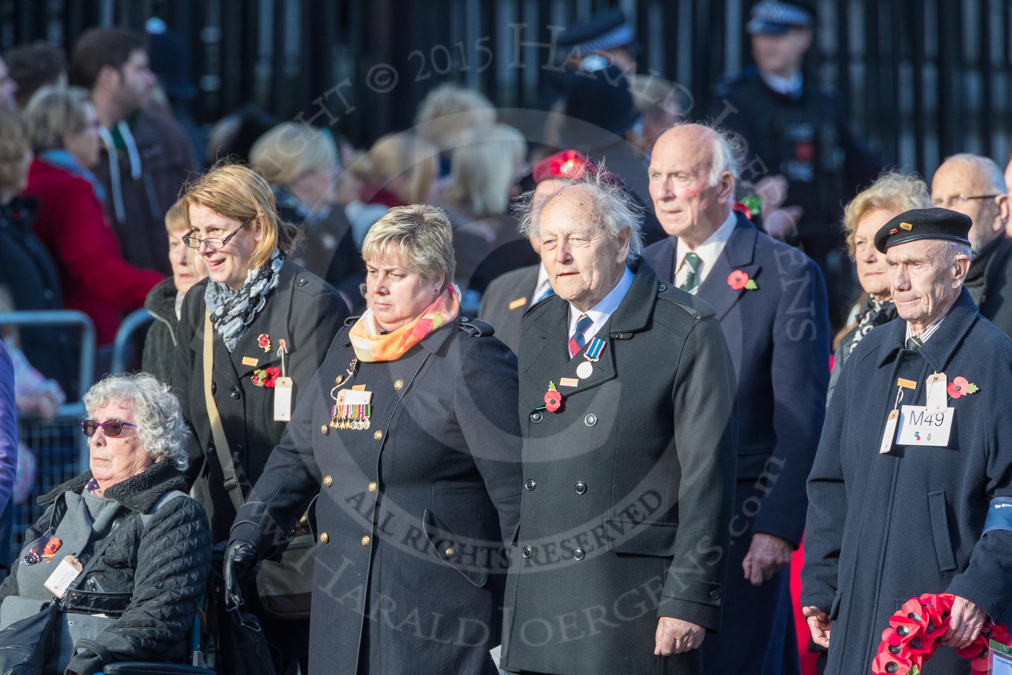 March Past, Remembrance Sunday at the Cenotaph 2016: M49 The British Evacuees Association.
Cenotaph, Whitehall, London SW1,
London,
Greater London,
United Kingdom,
on 13 November 2016 at 13:20, image #3016