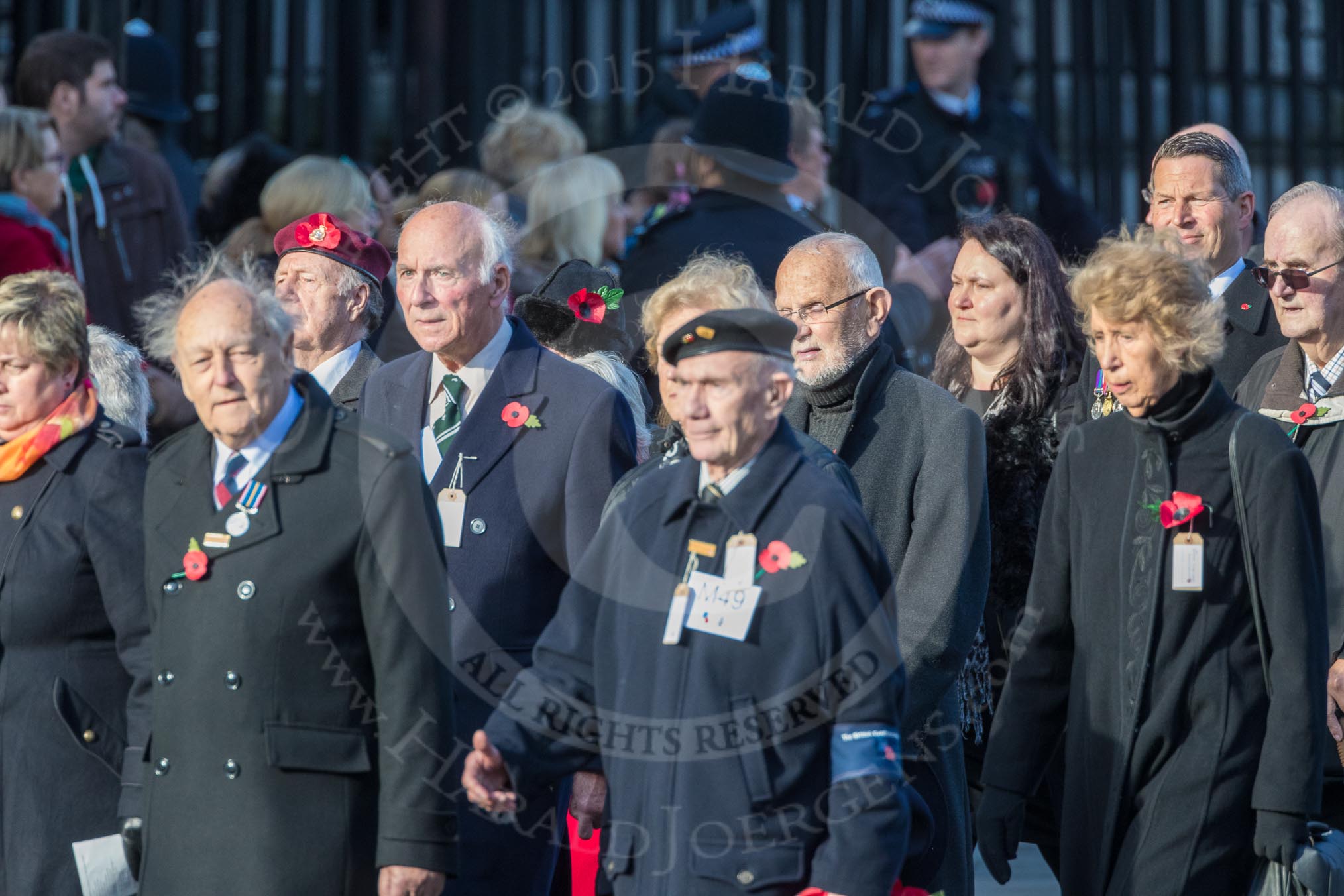 March Past, Remembrance Sunday at the Cenotaph 2016: M49 The British Evacuees Association.
Cenotaph, Whitehall, London SW1,
London,
Greater London,
United Kingdom,
on 13 November 2016 at 13:20, image #3019