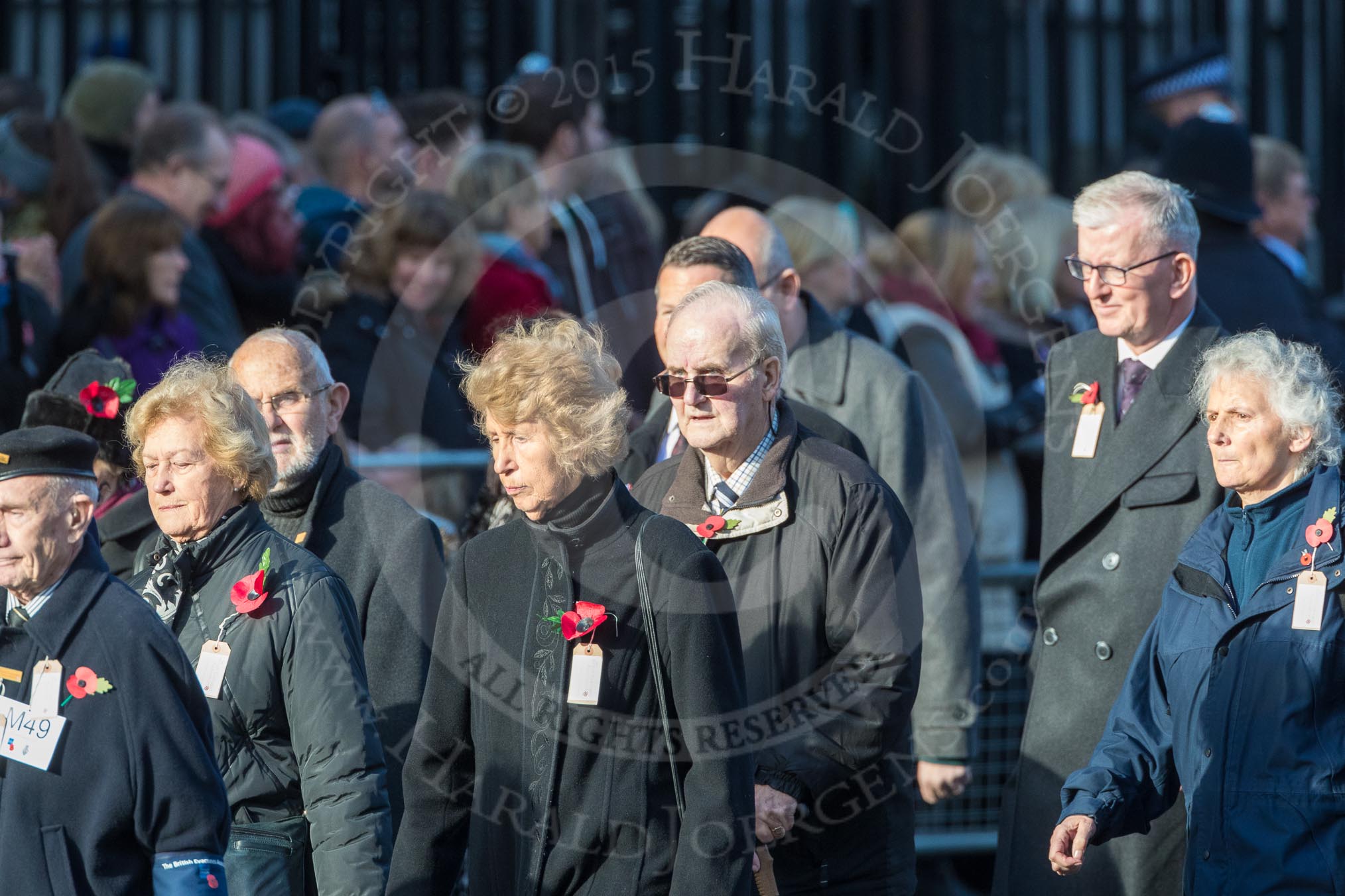 March Past, Remembrance Sunday at the Cenotaph 2016: M49 The British Evacuees Association.
Cenotaph, Whitehall, London SW1,
London,
Greater London,
United Kingdom,
on 13 November 2016 at 13:20, image #3024