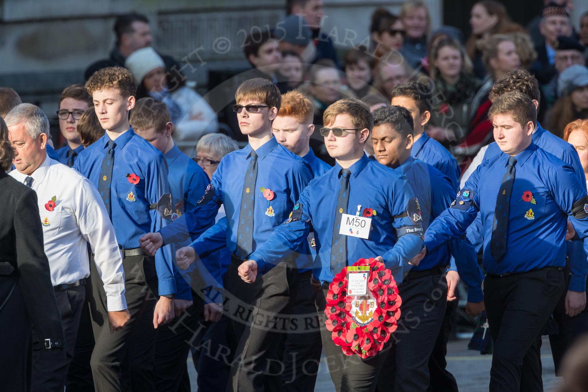 March Past, Remembrance Sunday at the Cenotaph 2016: M50 The Boys’ Brigade.
Cenotaph, Whitehall, London SW1,
London,
Greater London,
United Kingdom,
on 13 November 2016 at 13:20, image #3043