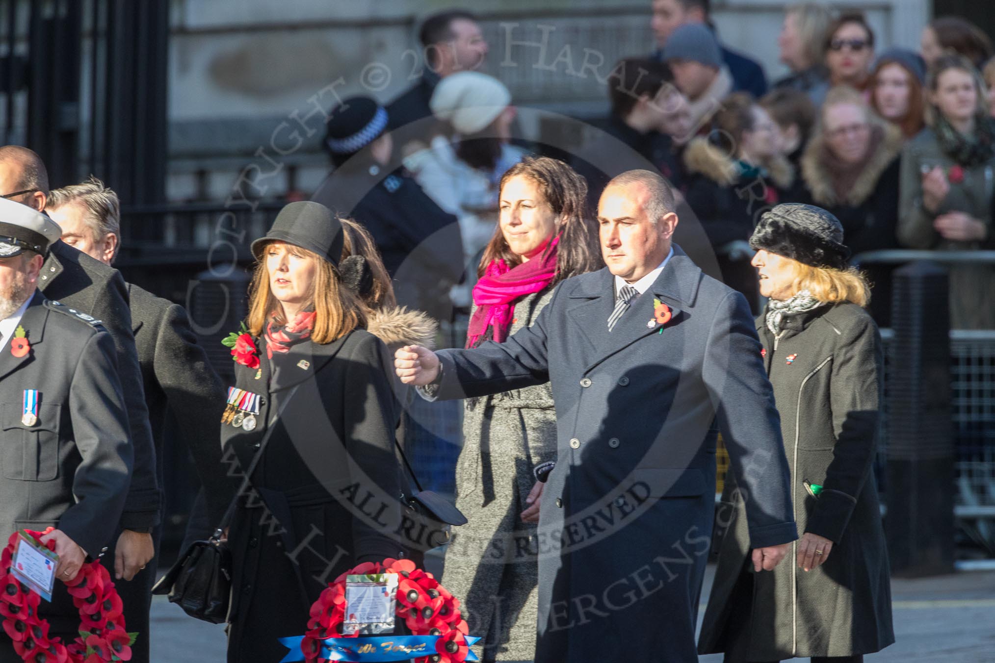 March Past, Remembrance Sunday at the Cenotaph 2016: M52 Munitions Workers Association.
Cenotaph, Whitehall, London SW1,
London,
Greater London,
United Kingdom,
on 13 November 2016 at 13:20, image #3067