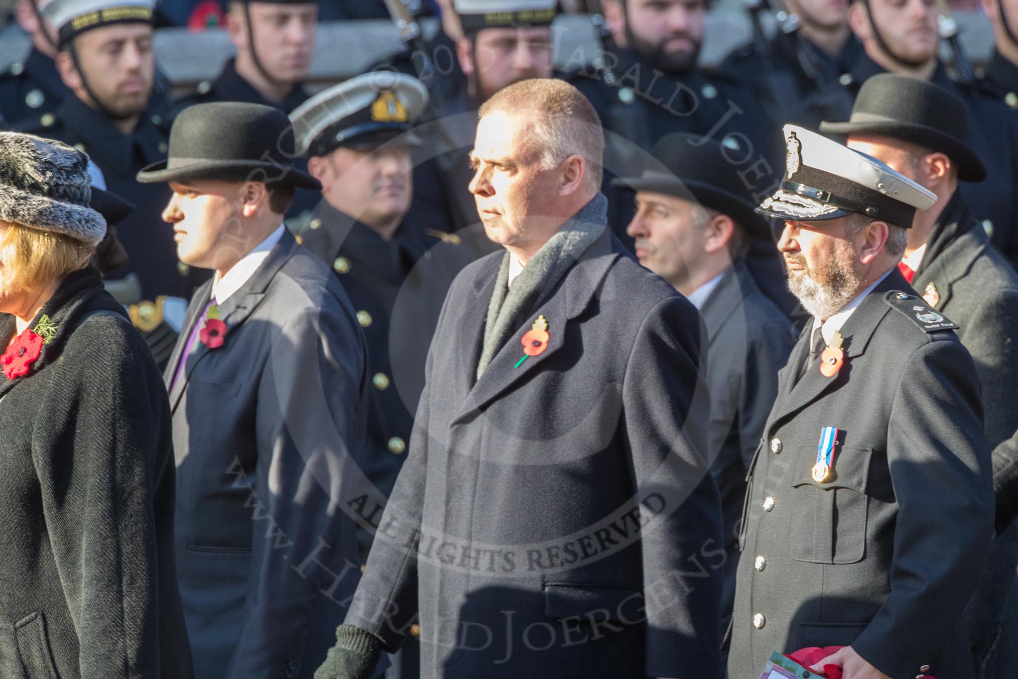 March Past, Remembrance Sunday at the Cenotaph 2016: M52 Munitions Workers Association.
Cenotaph, Whitehall, London SW1,
London,
Greater London,
United Kingdom,
on 13 November 2016 at 13:21, image #3082
