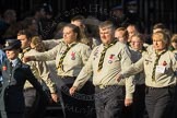 March Past, Remembrance Sunday at the Cenotaph 2016: M33 Scout Association.
Cenotaph, Whitehall, London SW1,
London,
Greater London,
United Kingdom,
on 13 November 2016 at 13:18, image #2842