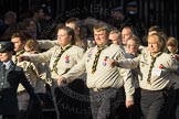 March Past, Remembrance Sunday at the Cenotaph 2016: M33 Scout Association.
Cenotaph, Whitehall, London SW1,
London,
Greater London,
United Kingdom,
on 13 November 2016 at 13:18, image #2843