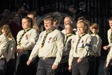 March Past, Remembrance Sunday at the Cenotaph 2016: M33 Scout Association.
Cenotaph, Whitehall, London SW1,
London,
Greater London,
United Kingdom,
on 13 November 2016 at 13:18, image #2844
