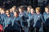 March Past, Remembrance Sunday at the Cenotaph 2016: M35 Girls Brigade England & Wales.
Cenotaph, Whitehall, London SW1,
London,
Greater London,
United Kingdom,
on 13 November 2016 at 13:18, image #2872