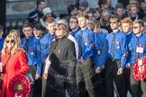 March Past, Remembrance Sunday at the Cenotaph 2016: M52 Munitions Workers Association.
Cenotaph, Whitehall, London SW1,
London,
Greater London,
United Kingdom,
on 13 November 2016 at 13:20, image #3038