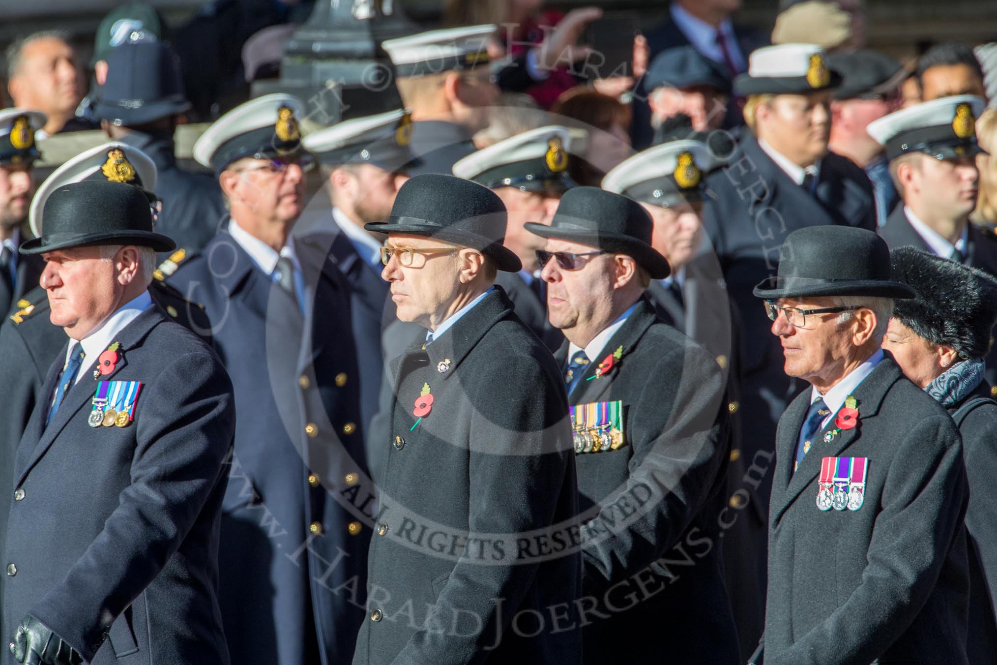 during the Royal British Legion March Past on Remembrance Sunday at the Cenotaph, Whitehall, Westminster, London, 11 November 2018, 11:40.