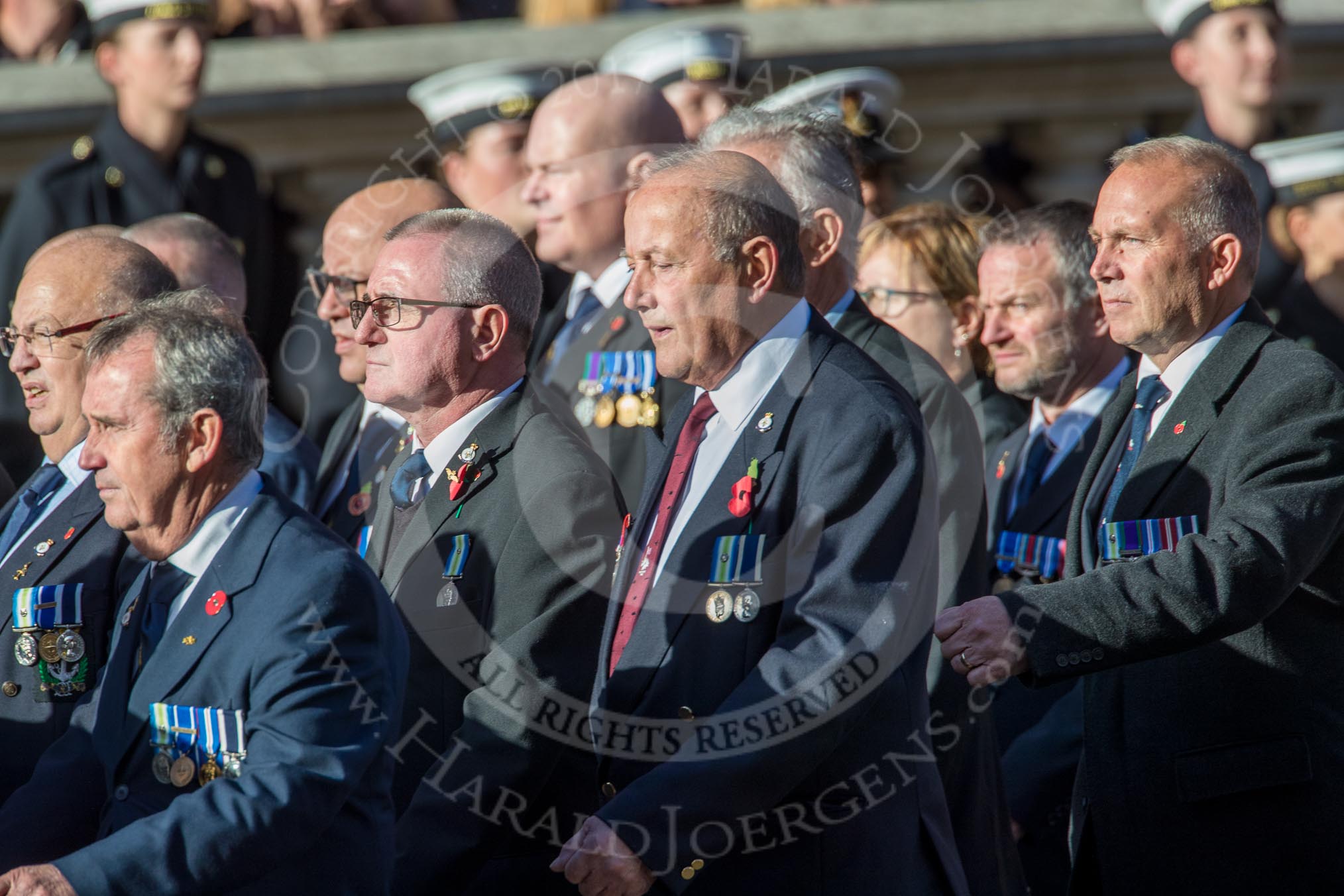 Sea Harrier (Group E15, 30 members) during the Royal British Legion March Past on Remembrance Sunday at the Cenotaph, Whitehall, Westminster, London, 11 November 2018, 11:43.