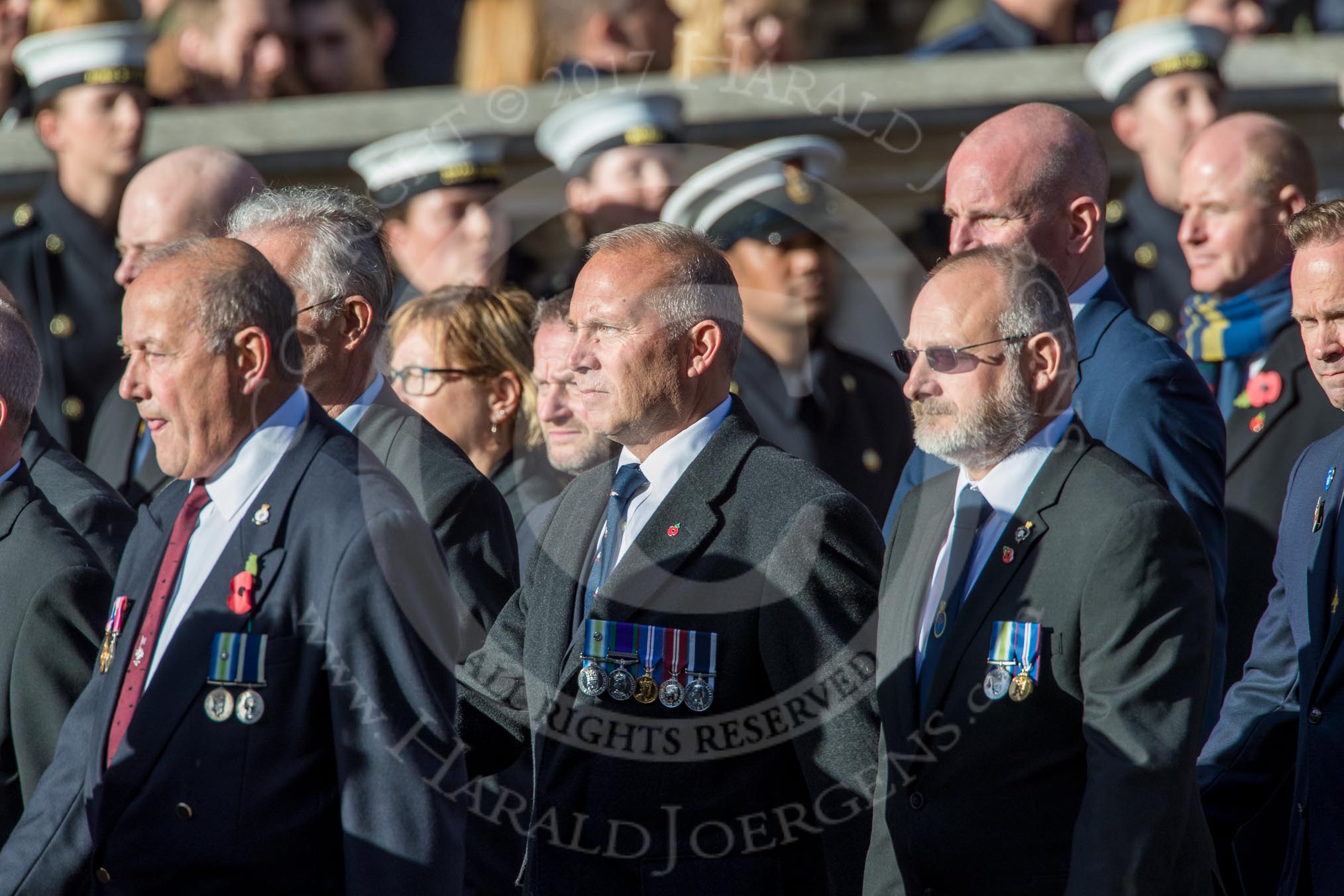 Sea Harrier (Group E15, 30 members) during the Royal British Legion March Past on Remembrance Sunday at the Cenotaph, Whitehall, Westminster, London, 11 November 2018, 11:43.