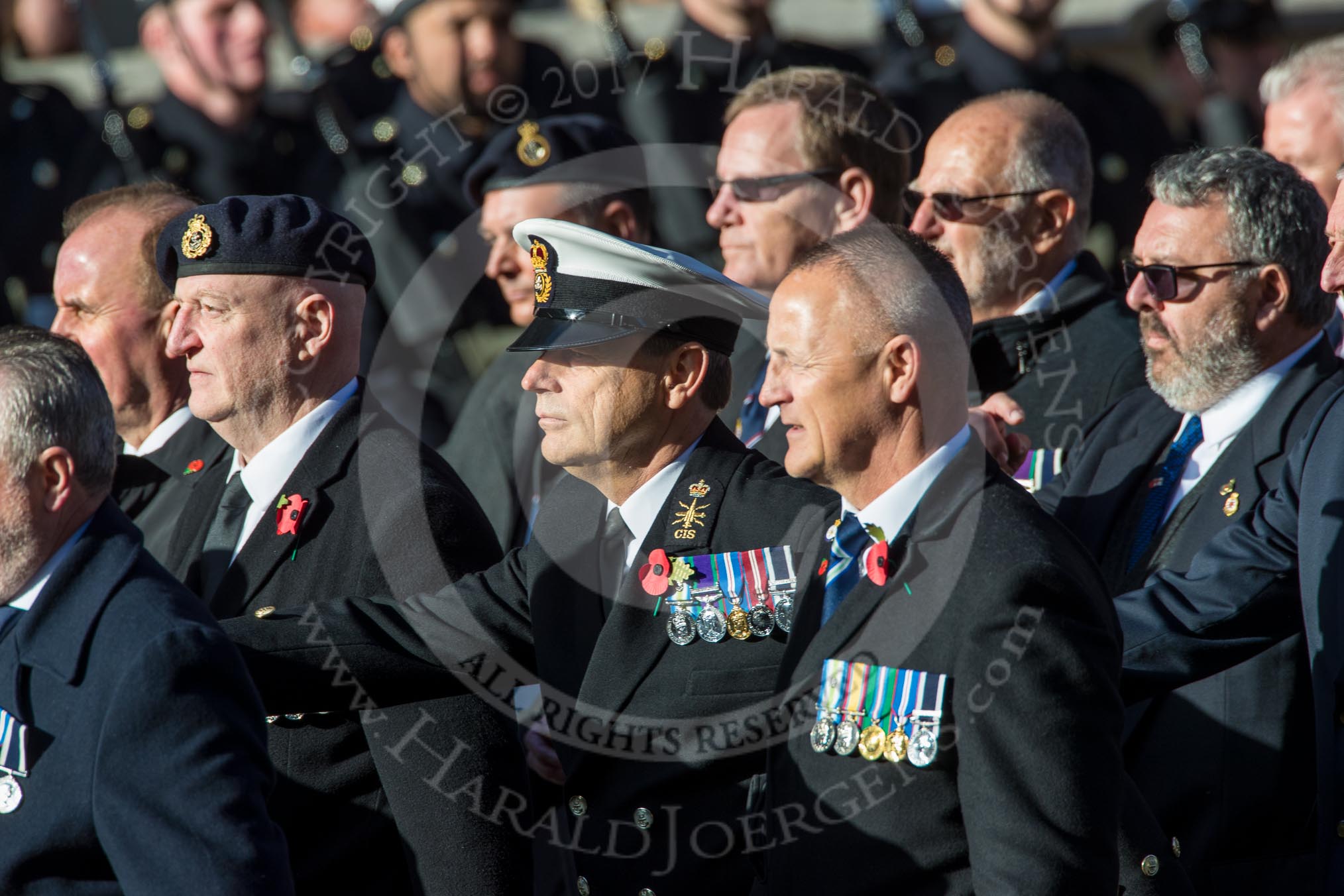 Broadsword Association  (Group E40, 32 members) during the Royal British Legion March Past on Remembrance Sunday at the Cenotaph, Whitehall, Westminster, London, 11 November 2018, 11:46.
