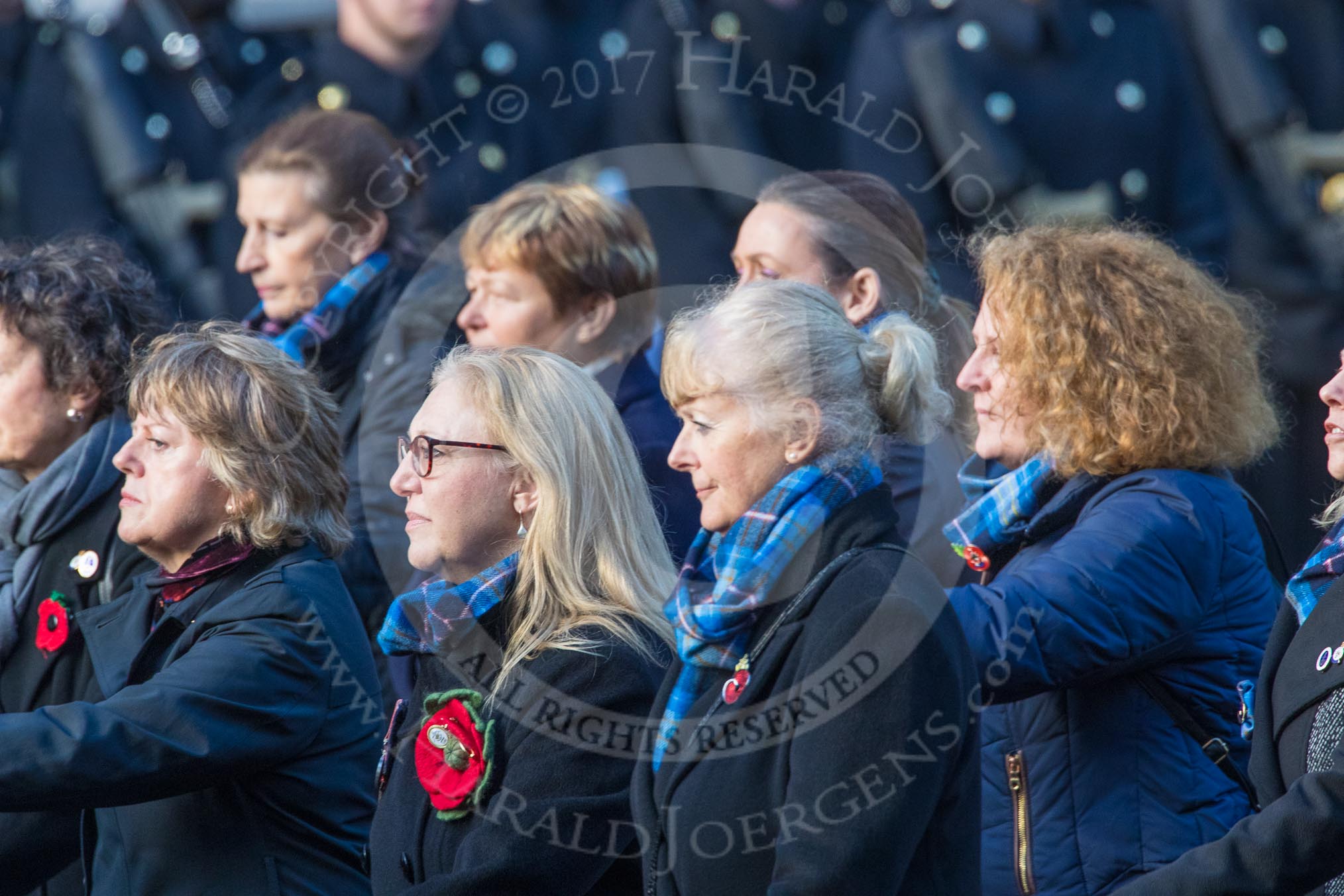 Association  of Wrens (Group E45, 115 members) during the Royal British Legion March Past on Remembrance Sunday at the Cenotaph, Whitehall, Westminster, London, 11 November 2018, 11:47.