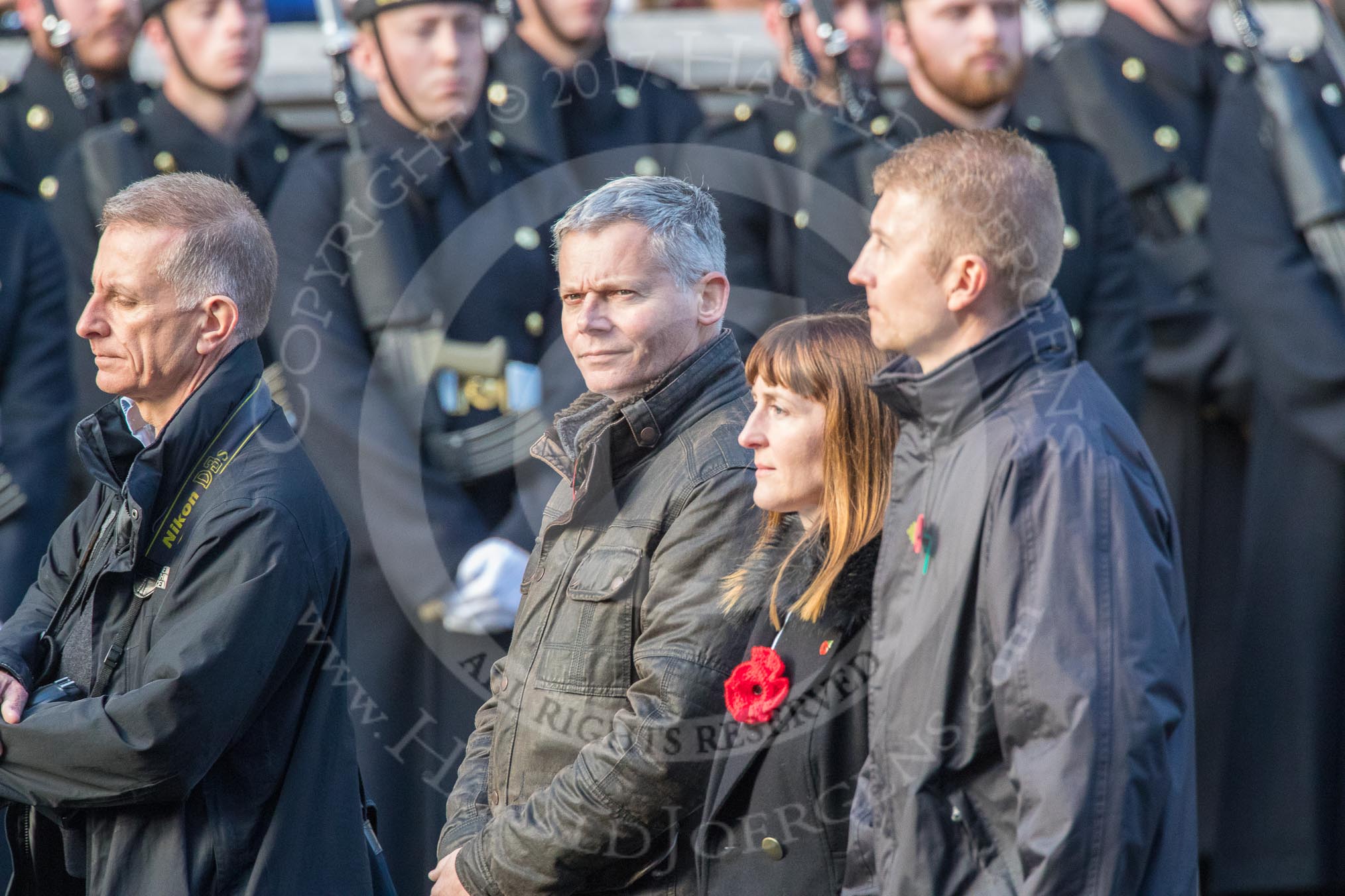 Blesma, The Limbless Veterans (Group AA1, 55 members) during the Royal British Legion March Past on Remembrance Sunday at the Cenotaph, Whitehall, Westminster, London, 11 November 2018, 11:48.
