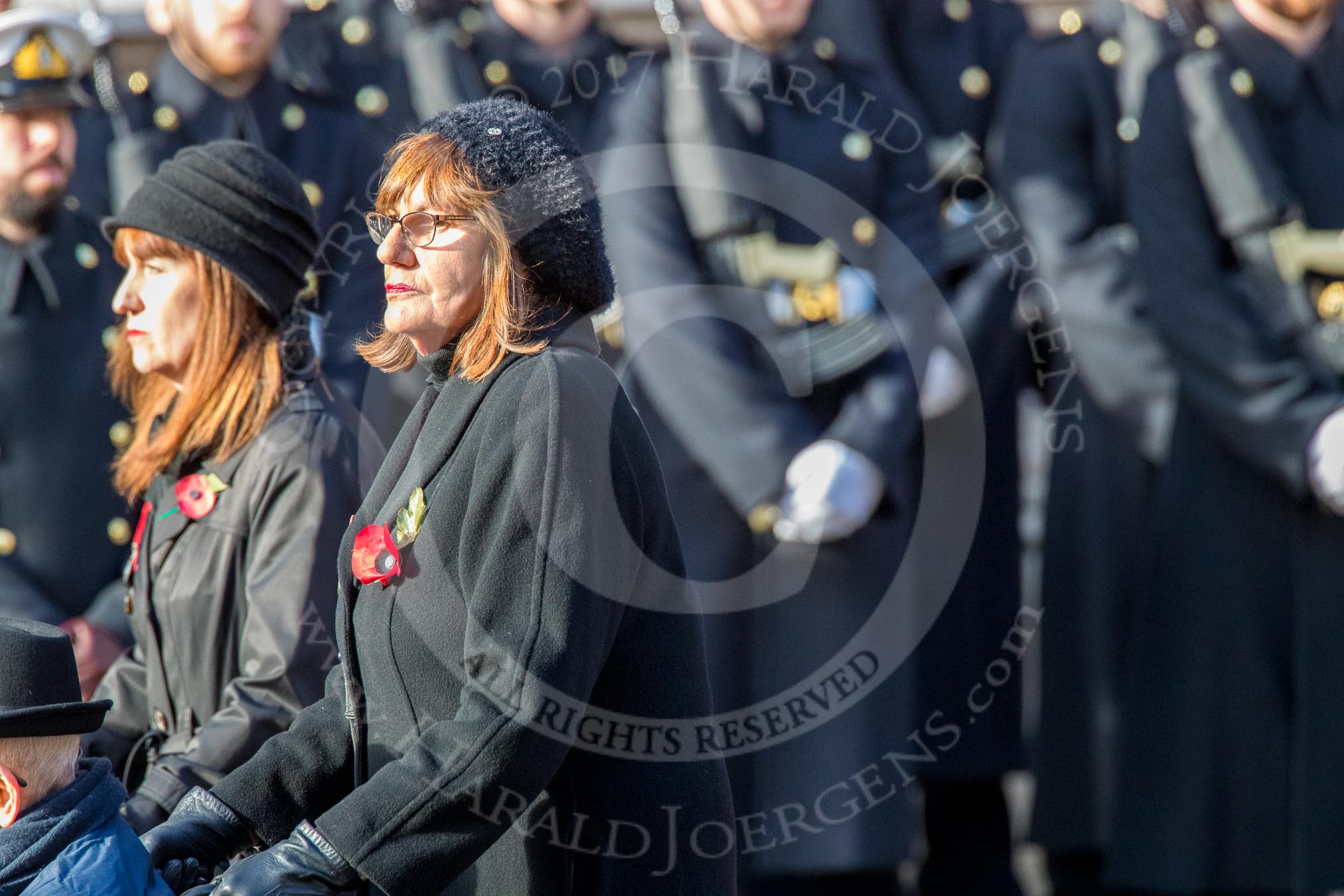 The Queen Alexandra Hospital Home (Group AA4, 20 members) during the Royal British Legion March Past on Remembrance Sunday at the Cenotaph, Whitehall, Westminster, London, 11 November 2018, 11:48.
