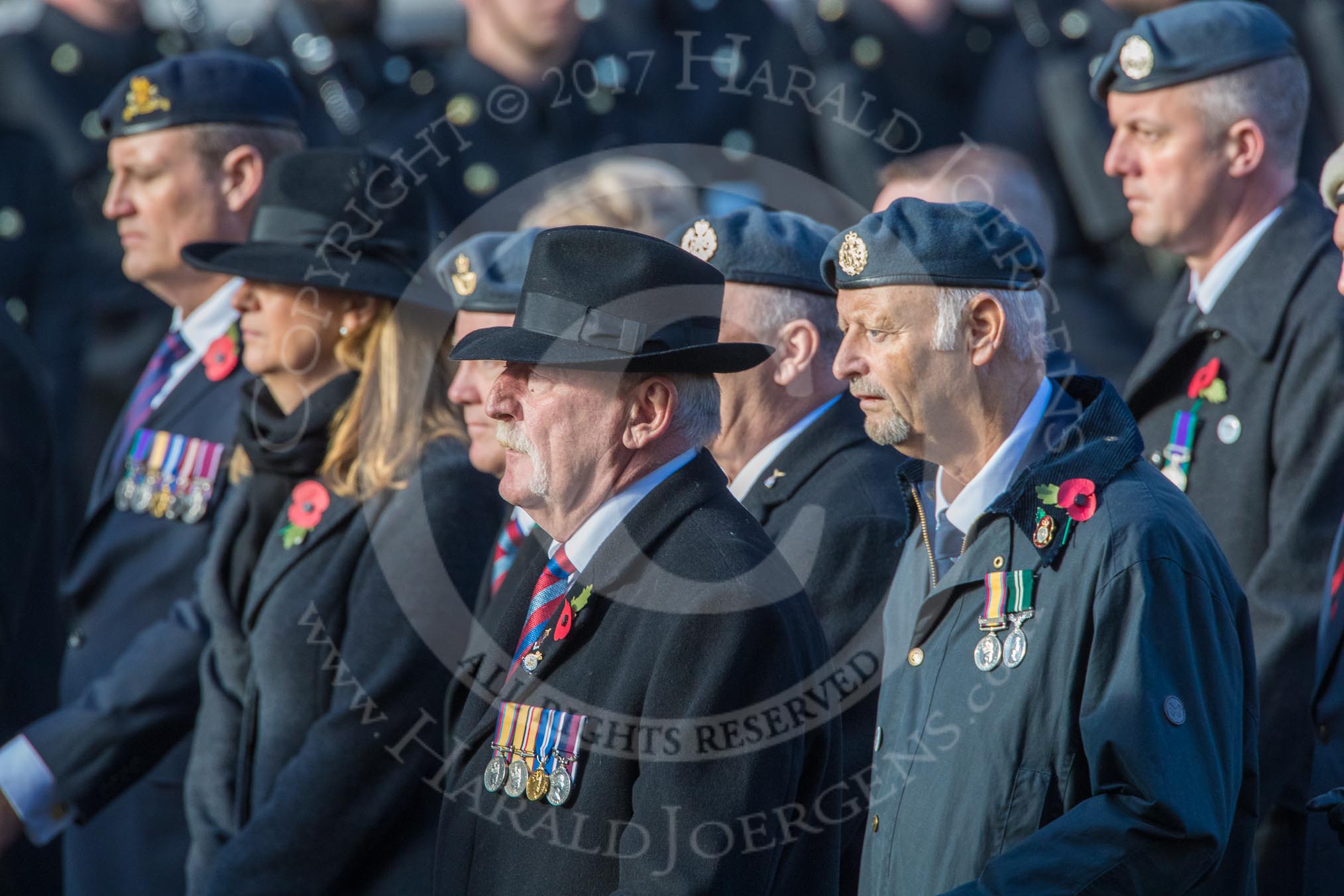 SSAFA, the Armed Forces Charity (Group F3, 53 members) during the Royal British Legion March Past on Remembrance Sunday at the Cenotaph, Whitehall, Westminster, London, 11 November 2018, 11:50.
