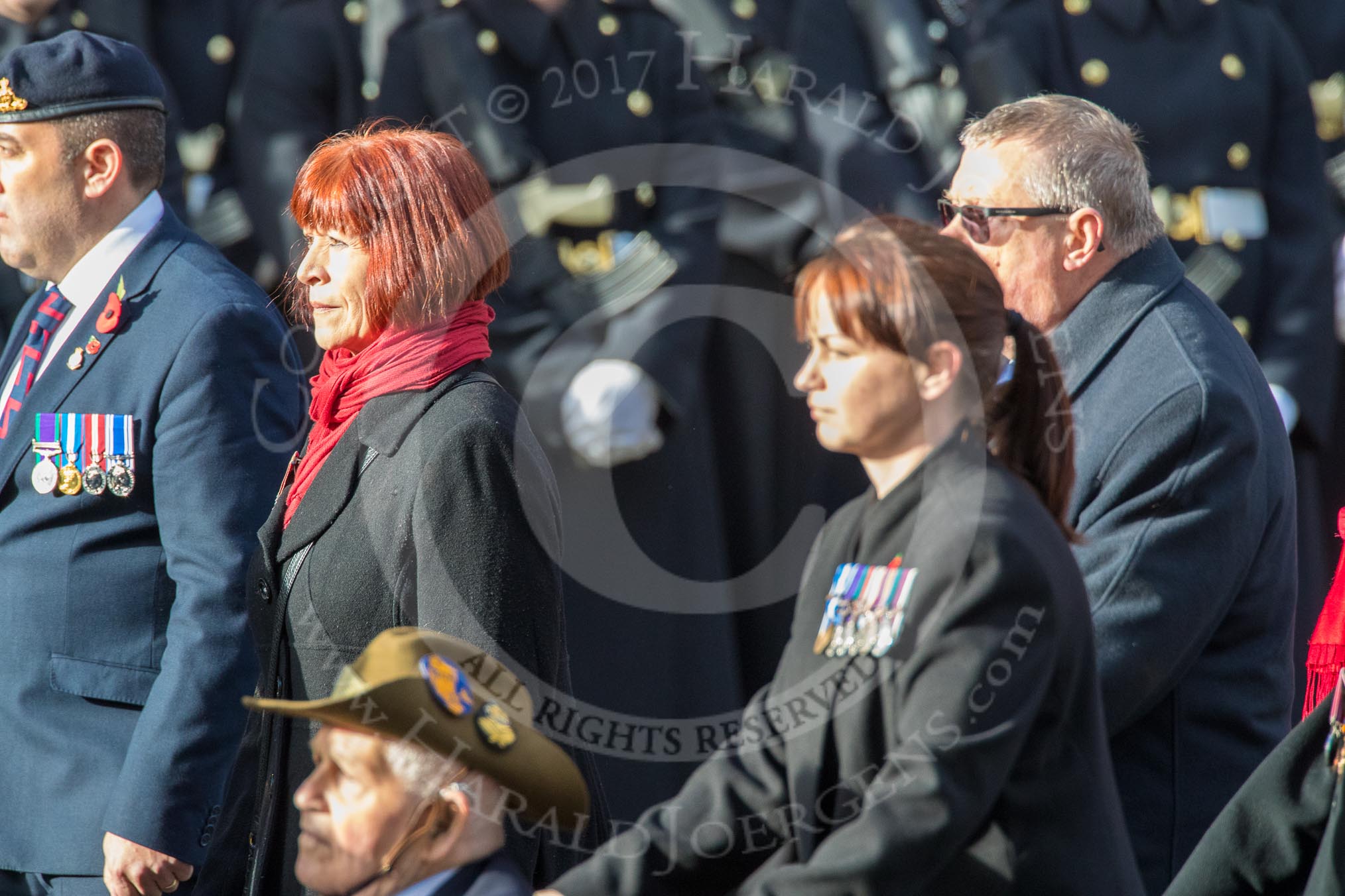 Chindit Society (Group F21, 15 members) during the Royal British Legion March Past on Remembrance Sunday at the Cenotaph, Whitehall, Westminster, London, 11 November 2018, 11:53.