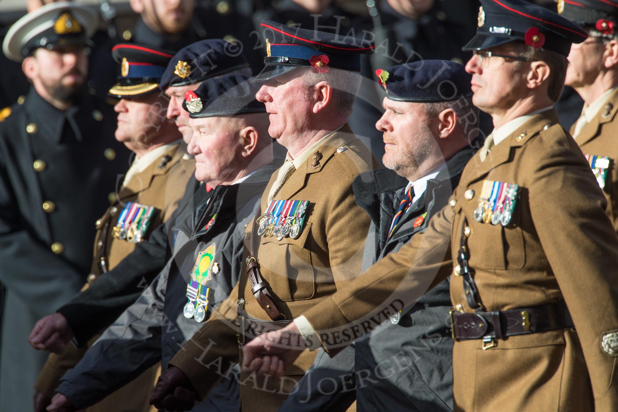 during the Royal British Legion March Past on Remembrance Sunday at the Cenotaph, Whitehall, Westminster, London, 11 November 2018, 11:54.