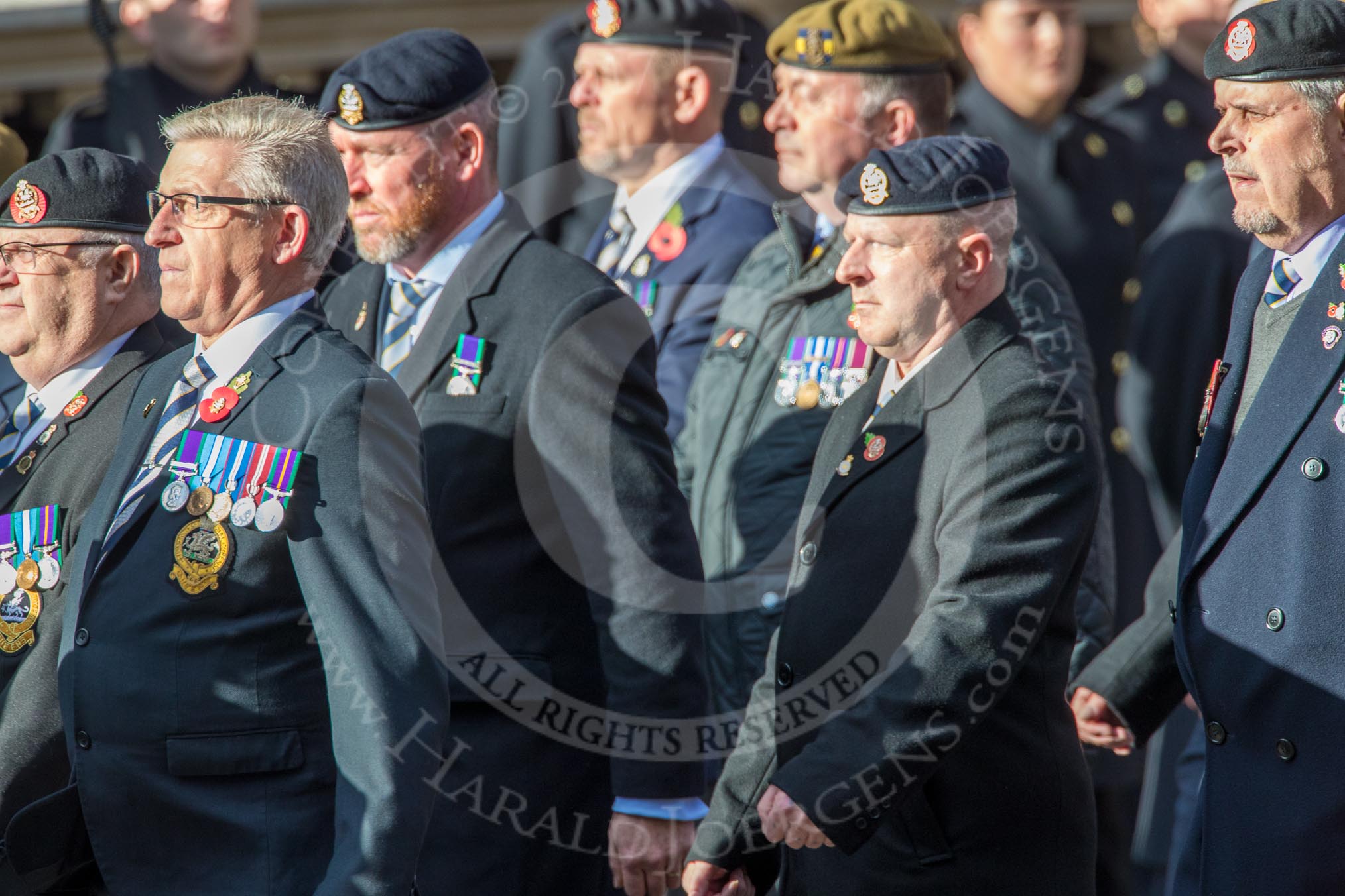 The Princess of Wales's Royal Regiment (Group A26, 60 members) during the Royal British Legion March Past on Remembrance Sunday at the Cenotaph, Whitehall, Westminster, London, 11 November 2018, 12:00.
