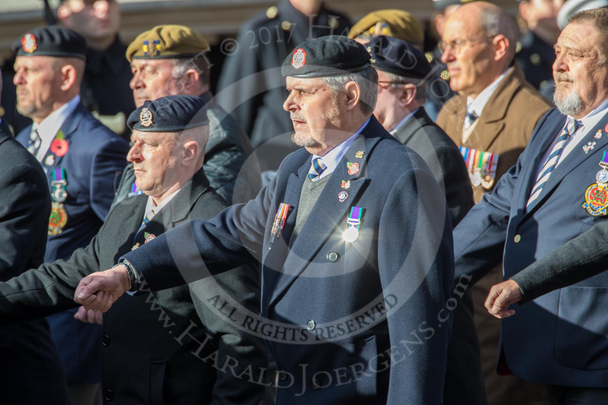 The Princess of Wales's Royal Regiment (Group A26, 60 members) during the Royal British Legion March Past on Remembrance Sunday at the Cenotaph, Whitehall, Westminster, London, 11 November 2018, 12:00.